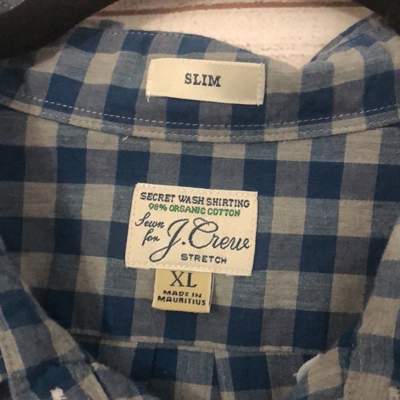 Re-imagined by J.Crew Slim Blue Gray Shirt Size XL - Picture 2 of 3